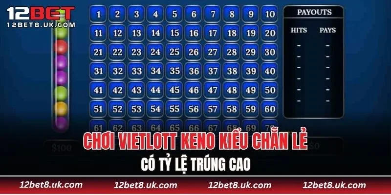 Chơi Vietlott Keno kiểu chẵn lẻ có tỷ lệ trúng cao